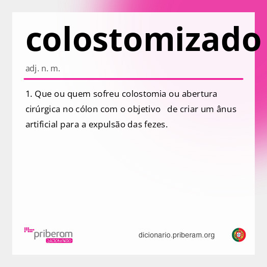 Significado de colostomizado