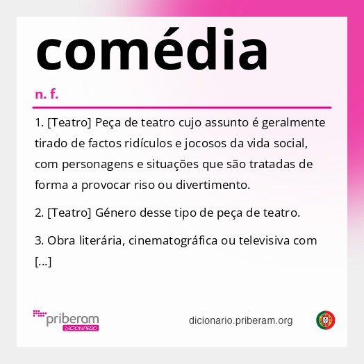 Significado de comédia