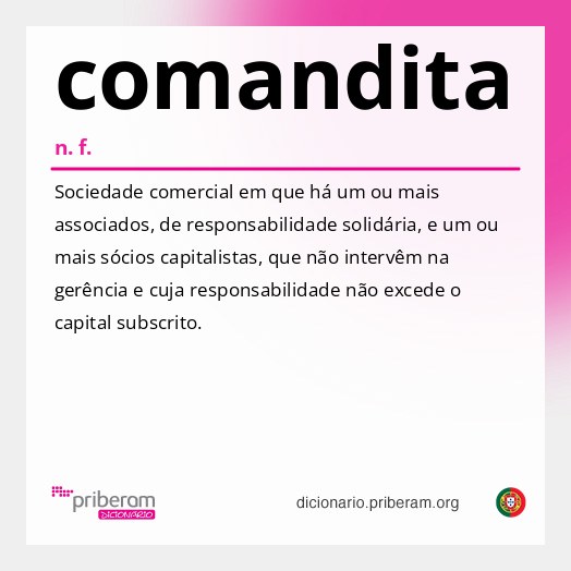 Significado de comandita