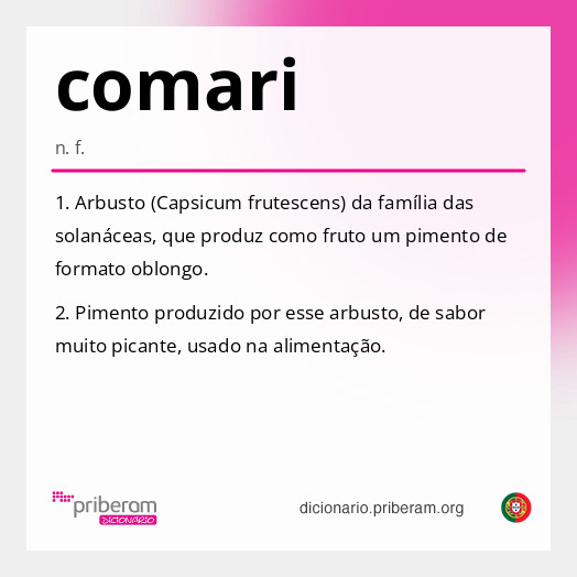 Significado de comari
