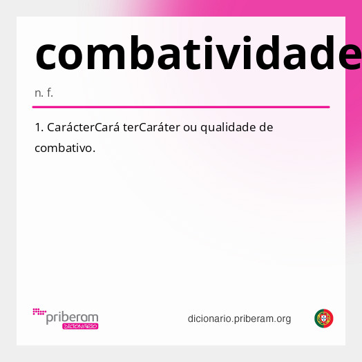 Significado de combatividade
