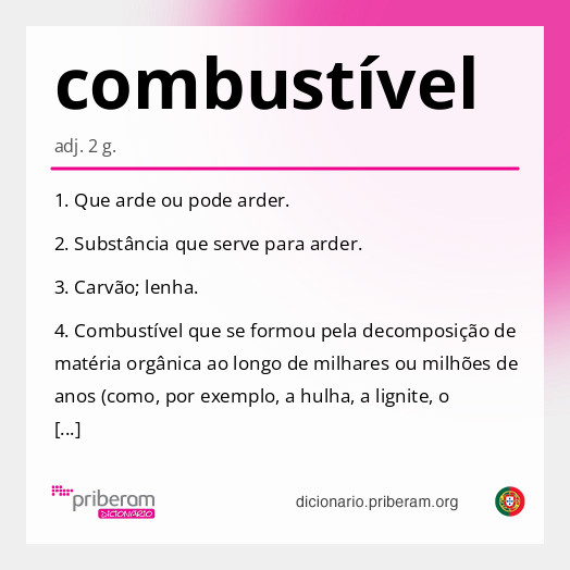 Significado de combustível