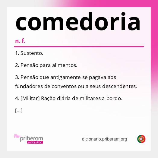 Significado de comedoria