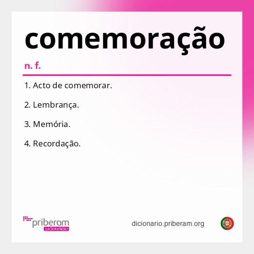 Significado de comemoração