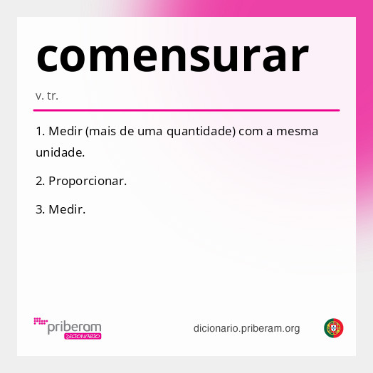 Significado de comensurar