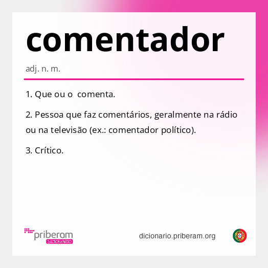 Significado de comentador