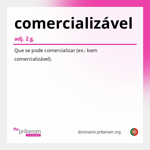 Significado de comercializável
