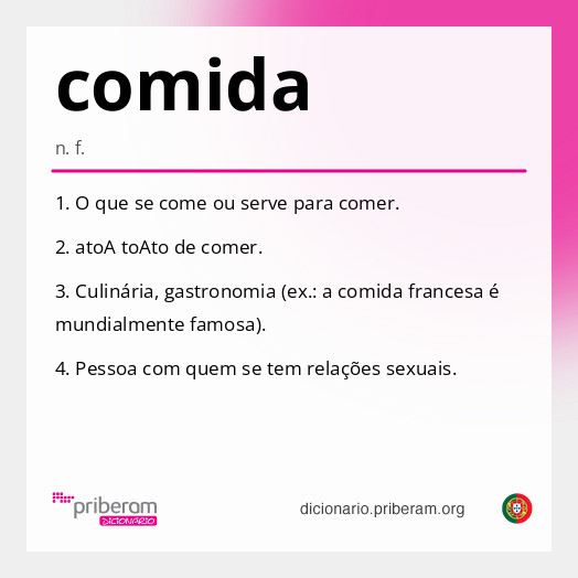 Significado de comida