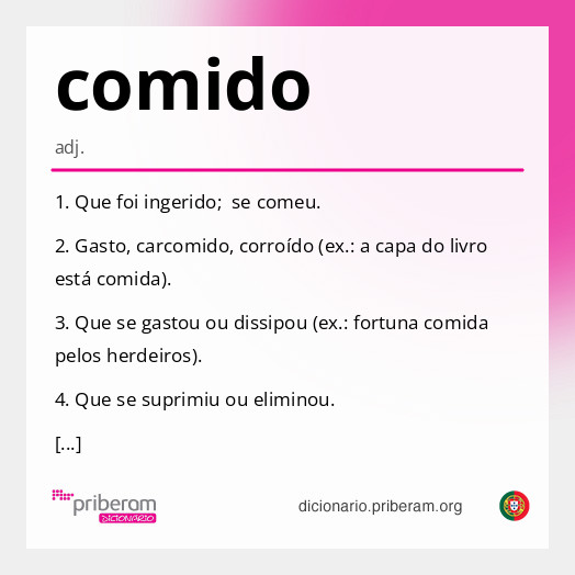 Significado de comido
