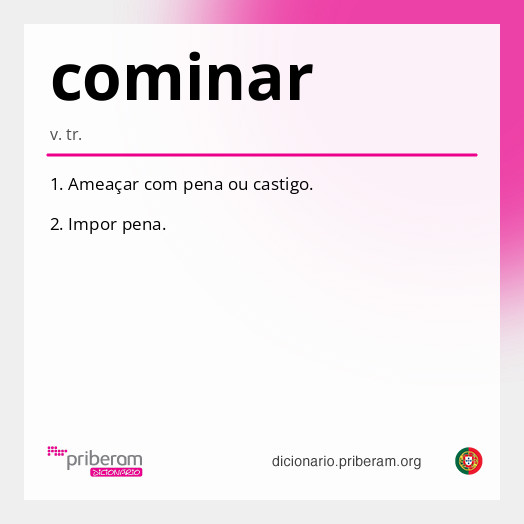 Significado de cominar