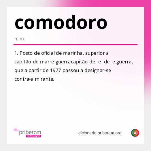 Significado de comodoro