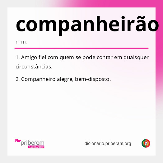 Significado de companheirão