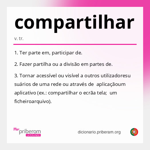 Significado de compartilhar