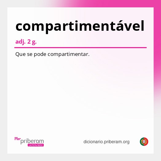 Significado de compartimentável