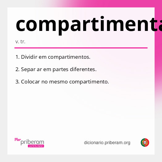 Significado de compartimentar