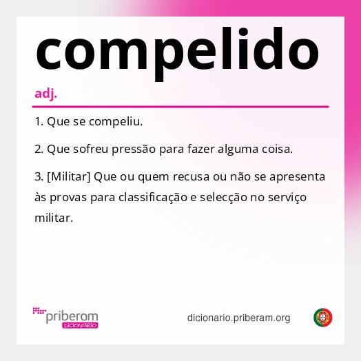 Significado de compelido