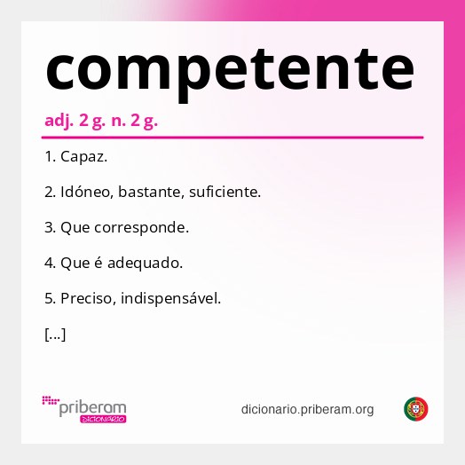 Significado de competente