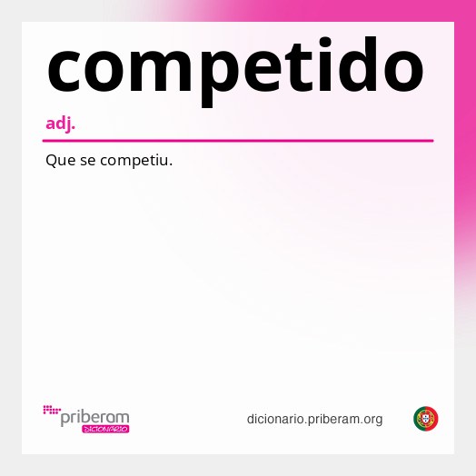 Significado de competido