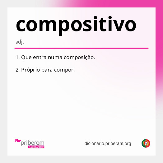 Significado de compositivo