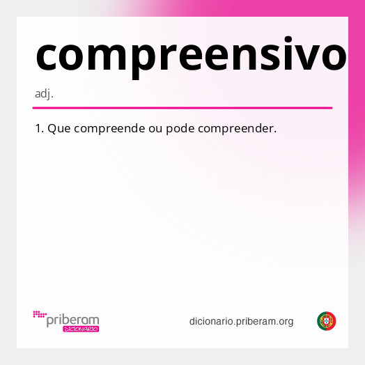 Significado de compreensivo