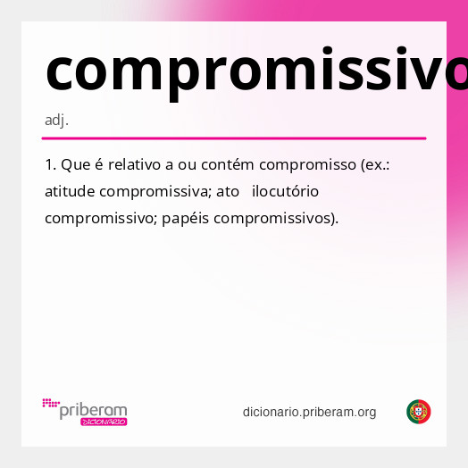 Significado de compromissivo