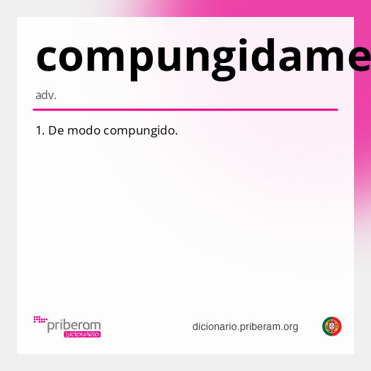 Significado de compungidamente