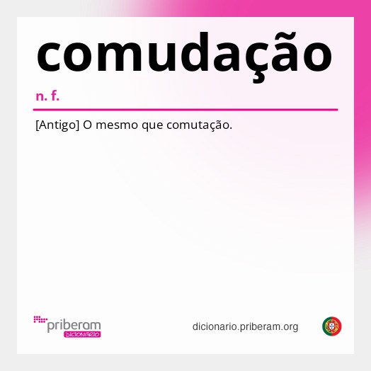 Significado de comudação