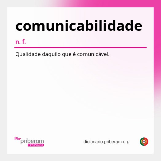 Significado de comunicabilidade