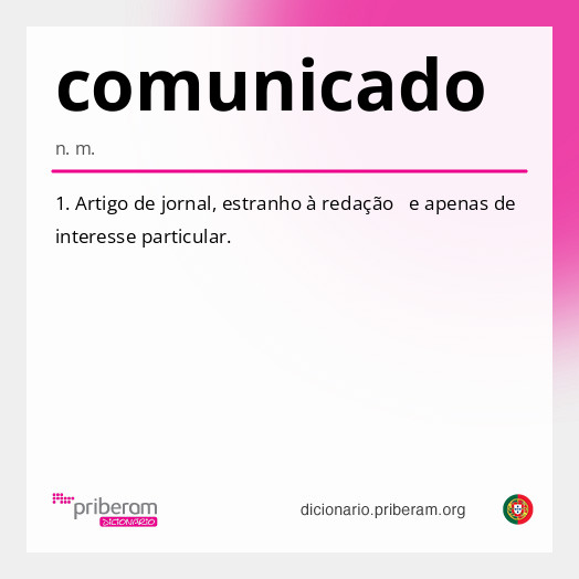 Significado de comunicado