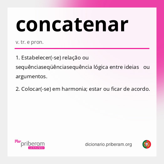 Significado de concatenar