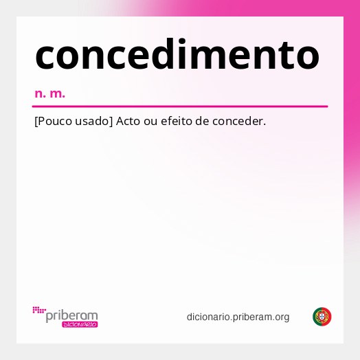 Significado de concedimento