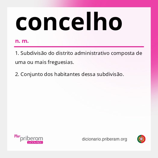 Significado de concelho