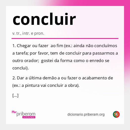 Significado de concluir