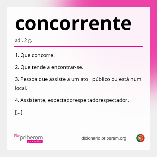 Significado de concorrente