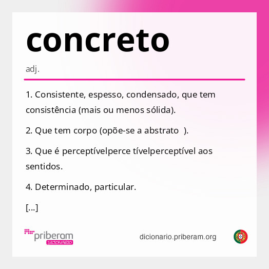 Significado de concreto