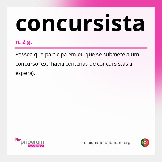 Significado de concursista