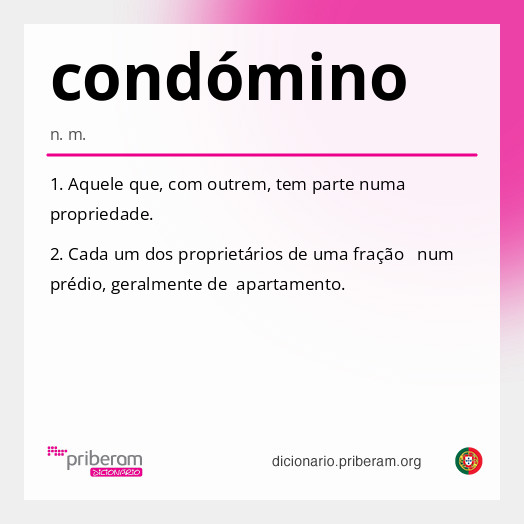 Significado de condómino