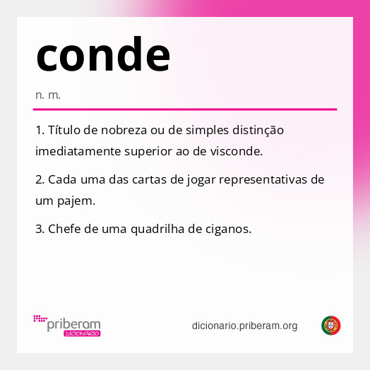 Significado de conde