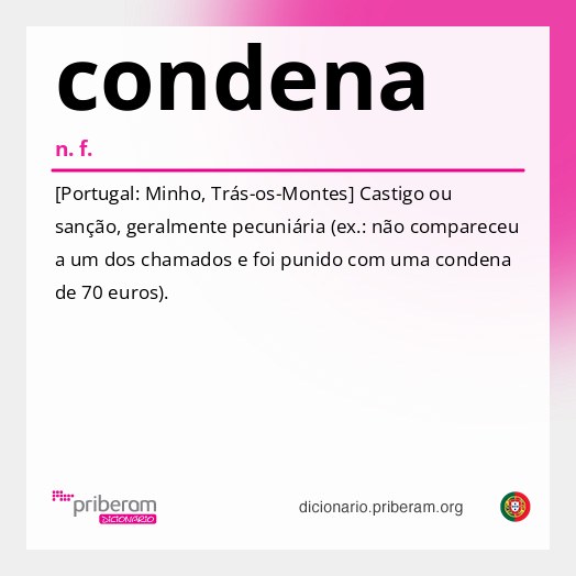 Significado de condena