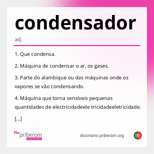 Significado de condensador