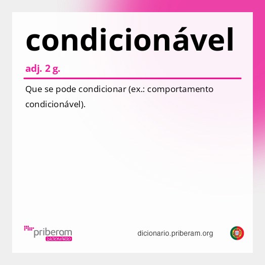 Significado de condicionável