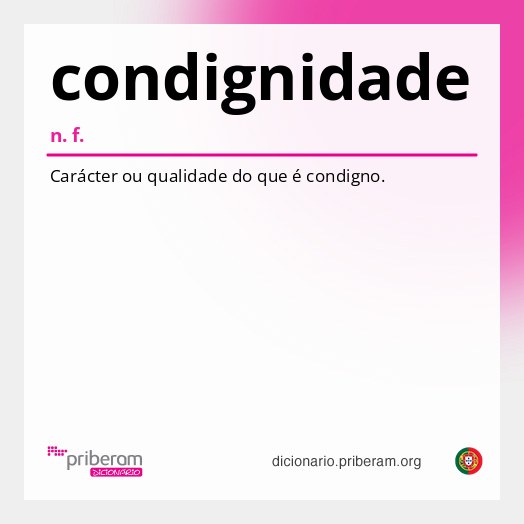 Significado de condignidade