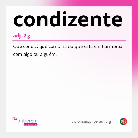 Significado de condizente