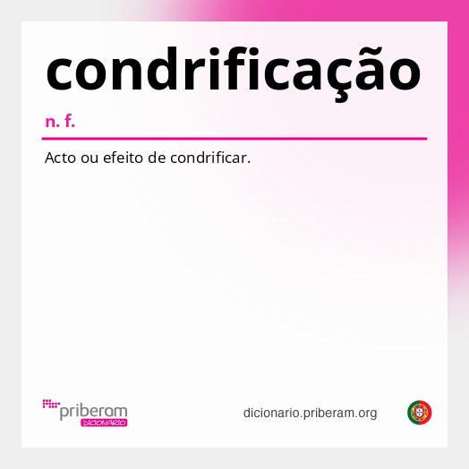 Significado de condrificação