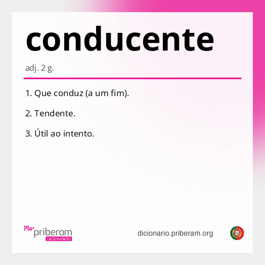 Significado de conducente