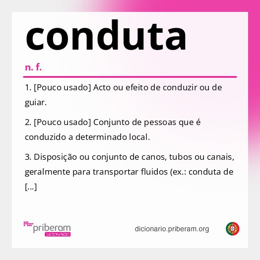 Significado de conduta