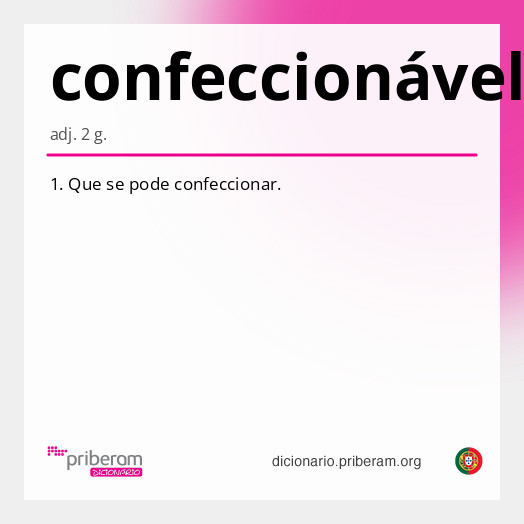 Significado de confeccionável