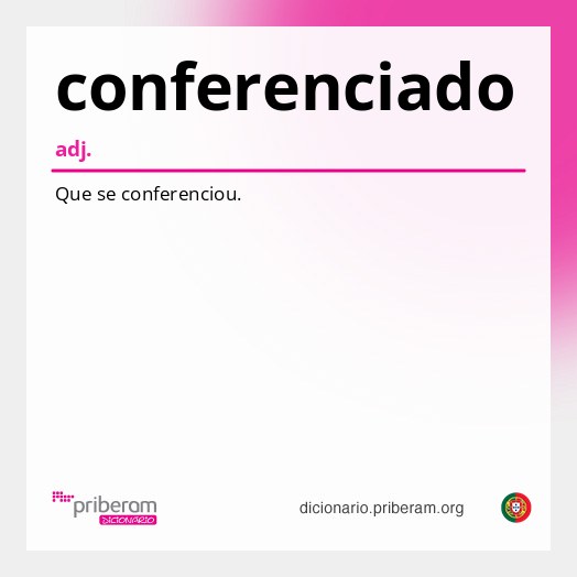 Significado de conferenciado