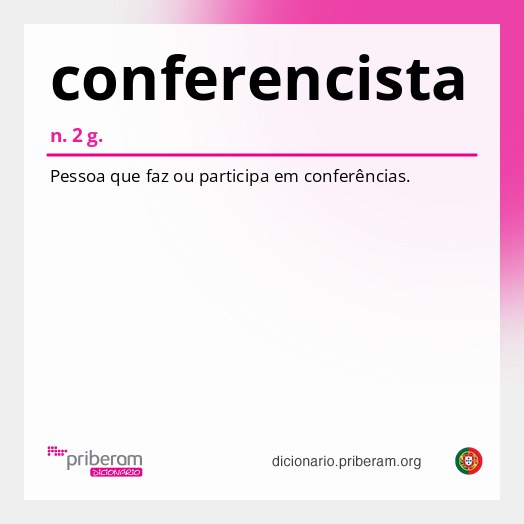 Significado de conferencista