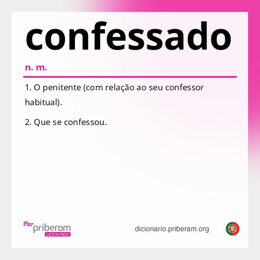 Significado de confessado
